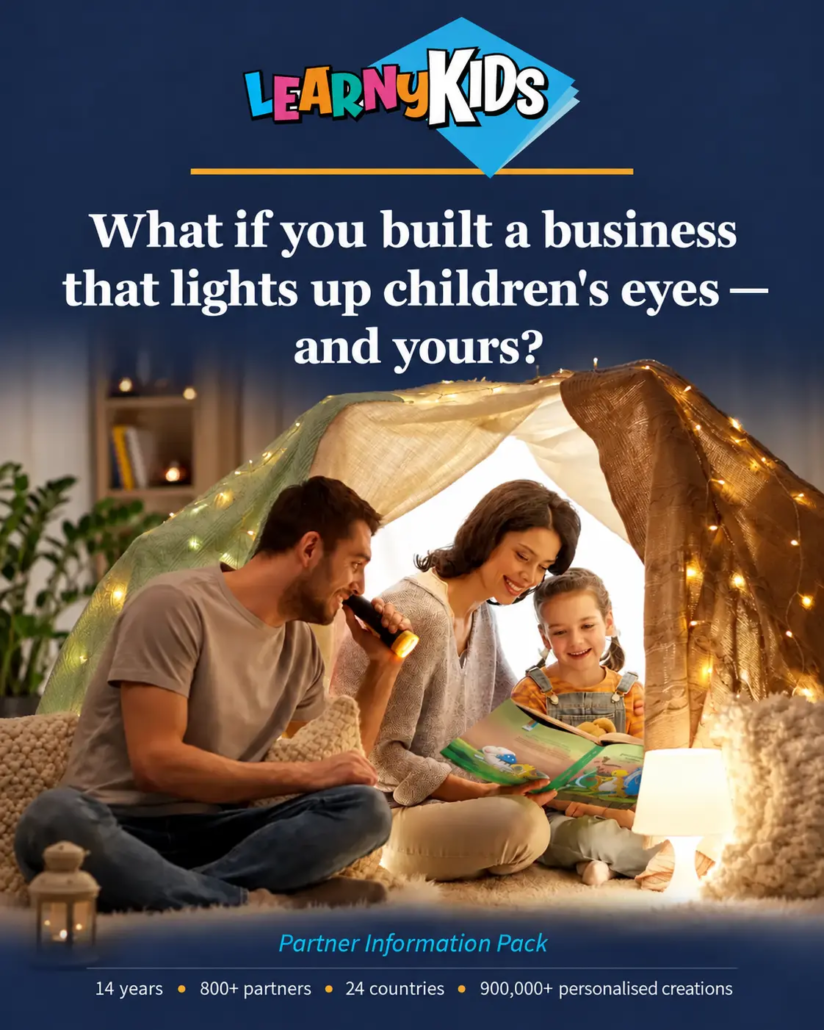 Learnykids-information-pack-entrepreneurship LearnyKids Partner Information Pack cover presenting a creative children’s business opportunity