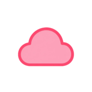 Nuage rose pastel minimaliste
