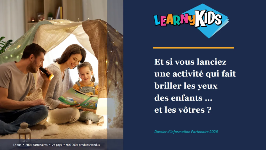 Dossier d’information LearnyKids 2026 pour découvrir une activité autour des produits personnalisés pour enfants.