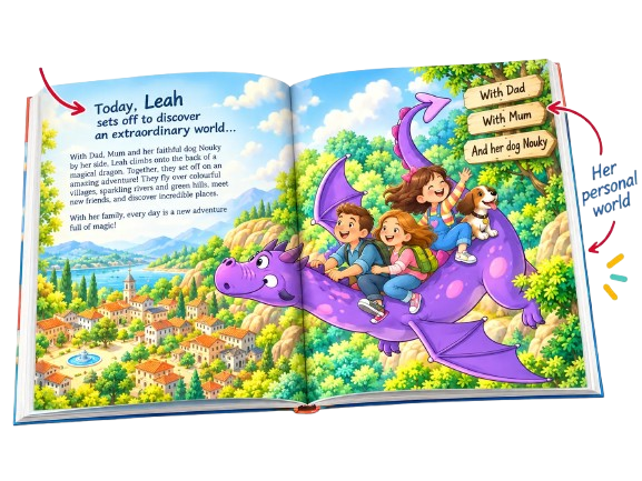 each page is personalised with learnykids books