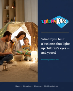 learnykids-partner-information-pack-cover-uk LearnyKids Partner Information Pack cover for a creative children’s business opportunity in the UK