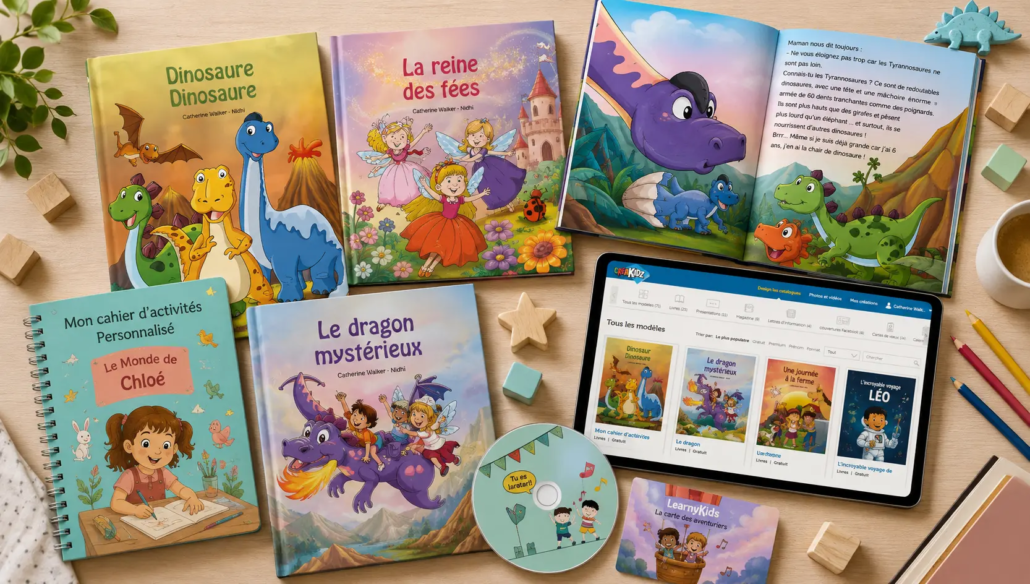 Livres, créations et supports digitaux personnalisés pour enfants LearnyKids