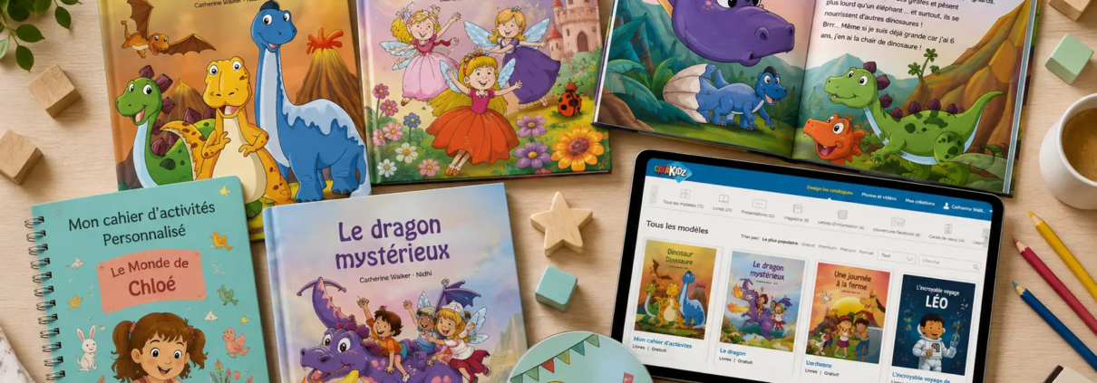 Livres, créations et supports digitaux personnalisés pour enfants LearnyKids