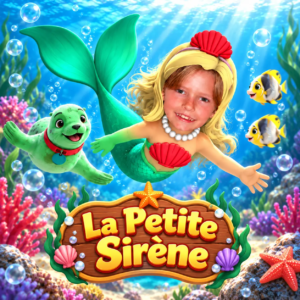 La petite sirène – dessin animé personnalisé où l’enfant devient le héros