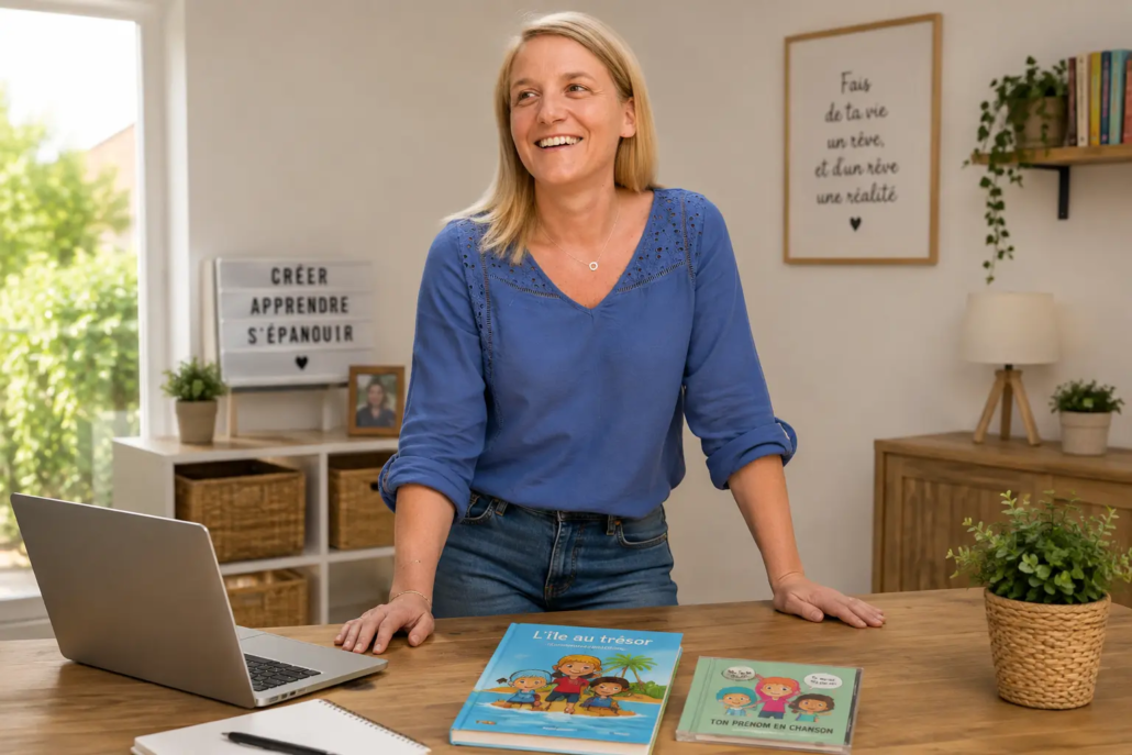 reconversion-professionnelle-marion-learnykids Marion, partenaire LearnyKids, lors de sa reconversion professionnelle dans l’univers de l’enfance