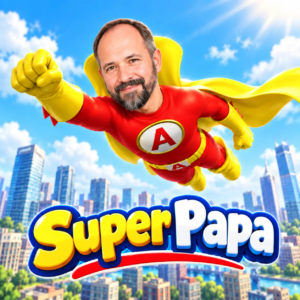 Super Papa – dessin animé personnalisé où l’enfant devient le héros